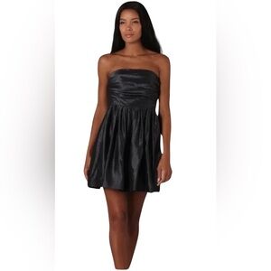 Shoshanna Metallic Bustier Cocktail Dress Navy Sz 6 $385 Designer Formal NWT